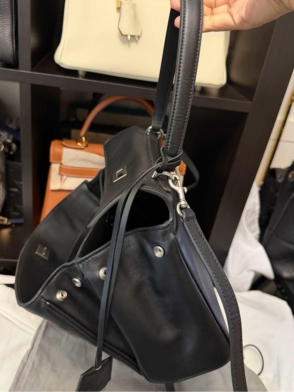 Balenciaga Black Small Rodeo Silver Hardware - Picture 4 of 9